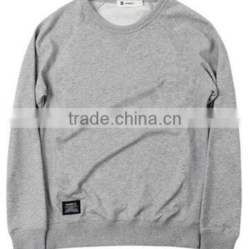 customized design wholesale mens plain comfort warm crewneck pullover fleece CVC80/20 cheaper hoodies/sweatshirt