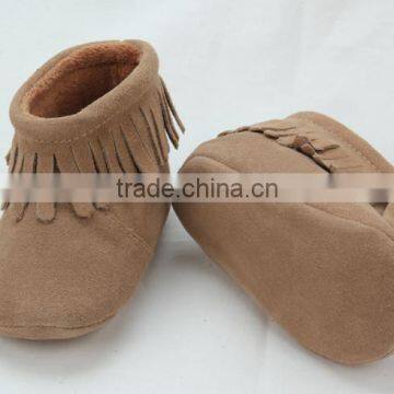Popular Fringe Warm Handmade Moccasins Baby Boots photo-2