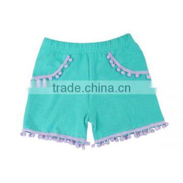 Wholesale Boutique Girl Clothing Kids Summer Shorts With Flutter Bulb Solid Girls' Shorts photo-4