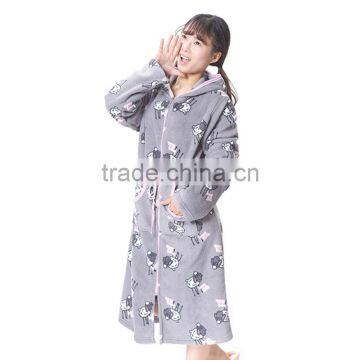 china manufacturer 100% polyester bath robe for women sleepwear