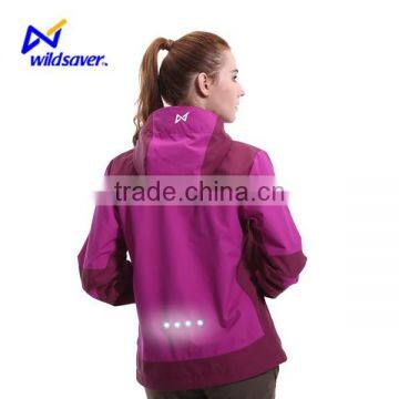 Hi vis windproof waterproof blue windbreaker jacket custom