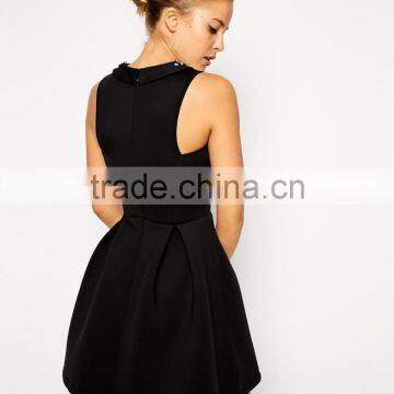 Premium Skater Dress in Structured Bonded Fabric With photo-2