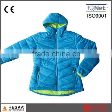 Wholesale winter warm ladies padded jacket with hood for women