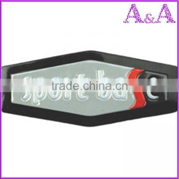 Custom pu Leather Metal Labels / Embossed Rubber Logo photo-2