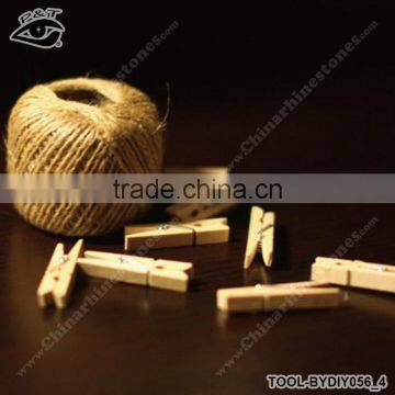 4.50CM Decorative Mini Wood Paper Clips Paper Pins Family Foto Pegs Family Foto Official Clips photo-2