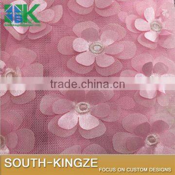 2016 Fashion Lace Fabric Multicolor 3D Flower Chiffon 130cm Double Layer Embroidered DIY Wedding Dress Clothing Accessories s 20 photo-5