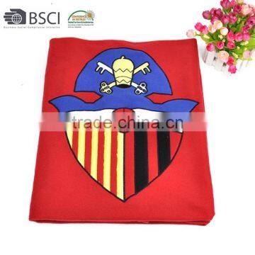 golden embroideried football fleece blanket