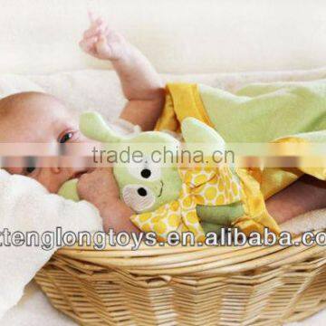 Wholesale Green Alien Soft Toy Fleece Blanket Baby Security Blanket