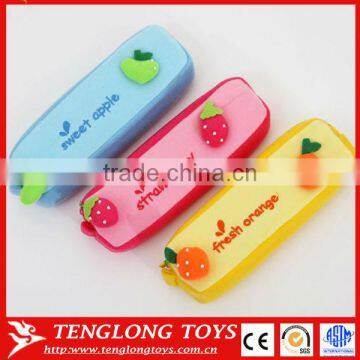 New design fruit style cute plush pencil case for children