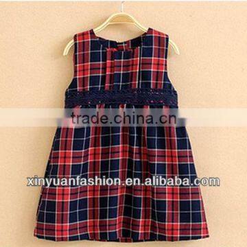 Children British style and plaid jumper skirt