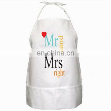 New Design Poly Cotton Black Bib Apron Hotel Kitchen Apron