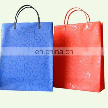 UV printing custom plastic shopping bags with twisted handle