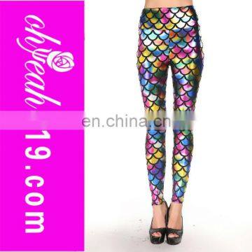 Wholesale rainbow tight leggings fish scale leggings leggings fashion 2014