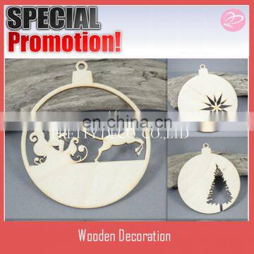 10cm Baubles Christmas Tree Decoration MDF Birch Plywood Laser Cut Wooden Shape