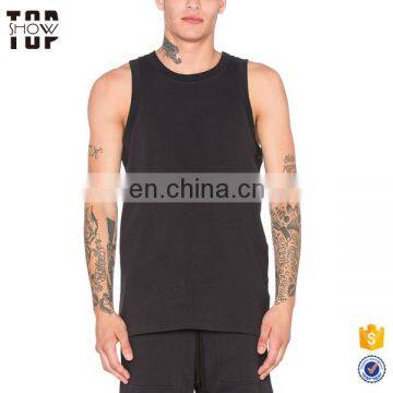 Manufacturer wholesale custom labels cotton black sports tank top men