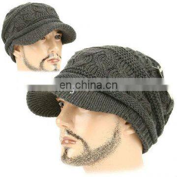 New style men knitted hat,knitting patterns hats