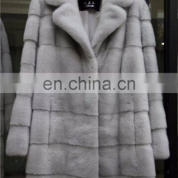 Wholesale Natural Soft Winter Real Fur Coat Garment Mink Fur Coat photo-3