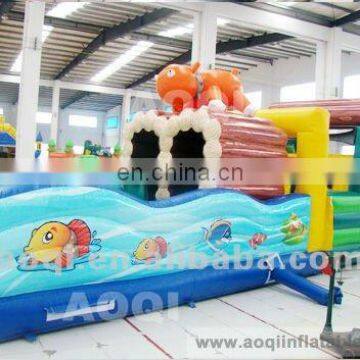 AOQI products best price lovely clown fish inflatable obstacle course