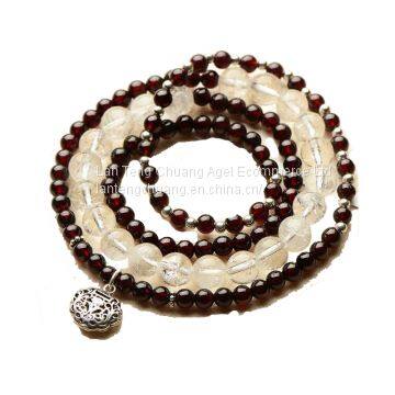 Wine Red Garnet Bracelet 4 natural crystal jewelry jewelry beads Japan original individual year of fate on hand