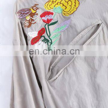 Latest Women Fashion Embroidered Short Baseball Bomber Jacket photo-2