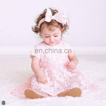 T-GD039 Casual Kids Girls Breathable Lace Lining Dress