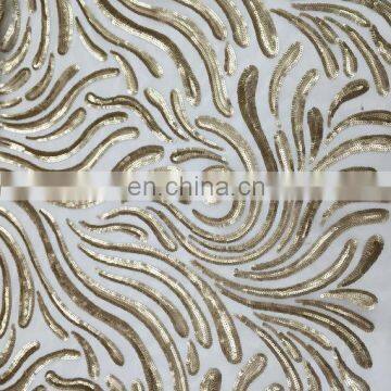 Fashion Gold Sequin Embroideried fabric