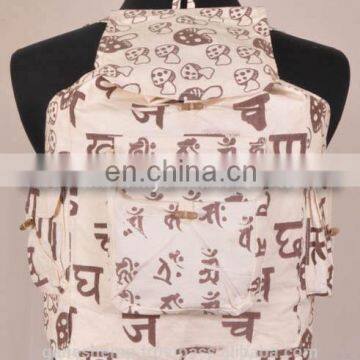 Printed Hemp Backpack BPK 0006