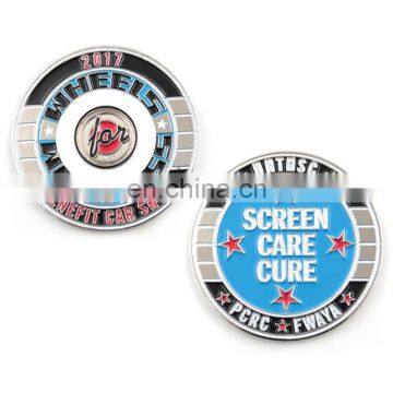 Cheap zinc alloy 2d customized gold silver bronze plated challenge coin