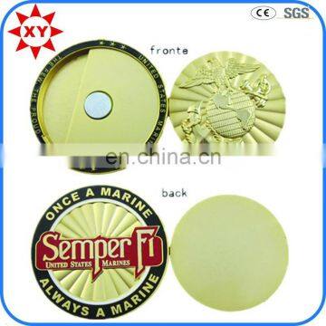 Metal craft gold eagle coins euro with magnet