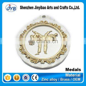 best quality cheap price silver award karate medal for souvenir gifts