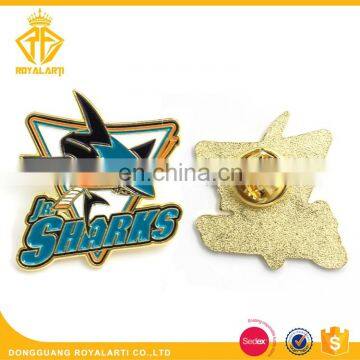 Customized Sharks Soft Enamel Public Safety Metal Pin Badge