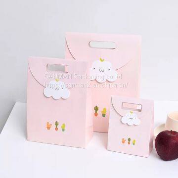 Purple Coloured Paper Carrier Gift Packaging Bag photo-2