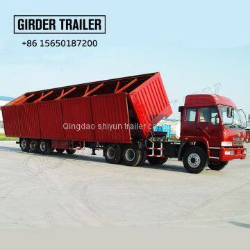 Heavy duty Hydraulic 80tons square 3 axles Side tipper dump semi trailer for sale