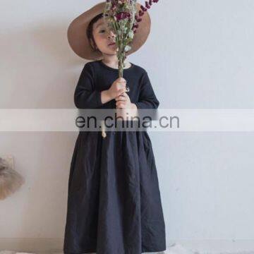 A0187# 2020 Autumn Girls Dress Kids A Line Dress Japan Style Girl Clothes Patchwork Long Dress for Girls