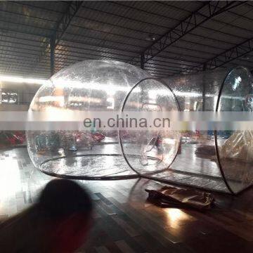 4m Outdoor Portable Clear PVC Steel Pole Inflatable Bubble Camping Tent for Sale