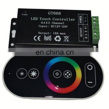 GT666 RF RGB Touch Remote Controller For LED Strip/Panel/Celling Light DC 12V 24V