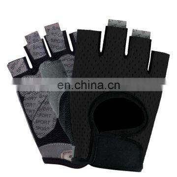 Hampool Anti Slip Ventilated Customized Women Fingerless Gym Hand Gloves photo-4