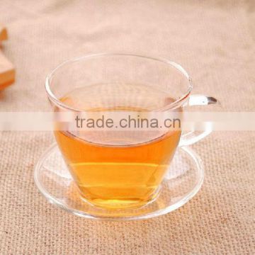 glass tea cup with saucer Heat-resistance 150ml tea cups