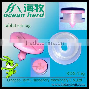 High quality rabbit ear tag/plastic number tag