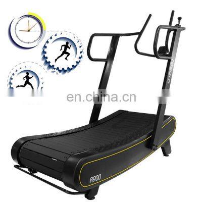 high quality Sport fitness Commercial multifunction running machine  hot sale unpowered curved Manual treadmill