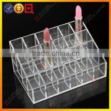 Space saver clear acrylic lipstick holder