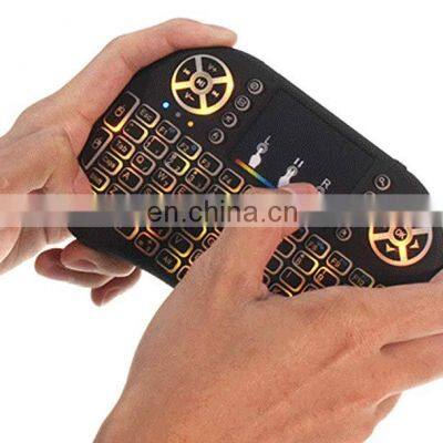 Hot selling 2.4GHz Keyboard I8 7 Colorful backlight keyboard for smart tv box