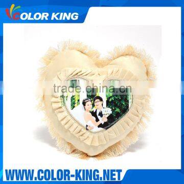 Colorking European Style Beige Heart Shape Pillowcase Heat Transfer Sublimation Blanks