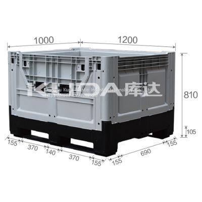 industrial pallet solutions china good manufacturer 1210F Collapsible Plastic Pallet Box