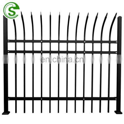 China steel fence bend top garrison fence panel for store