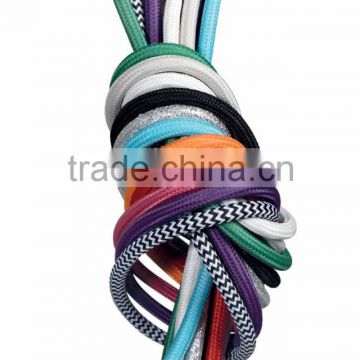 colorful textile braided lighting cable