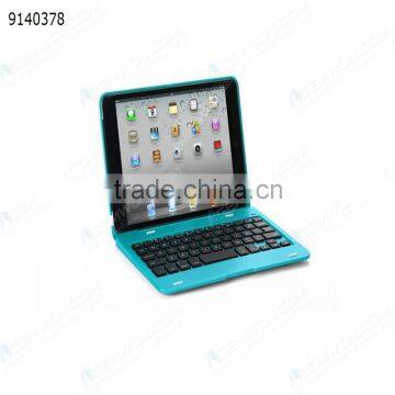 bluetooth keyboard for iPad Mini,blue aluminum bluetooth keyboard stand case