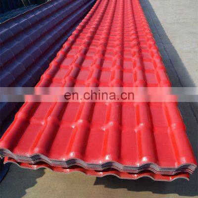 Building roof decoration plastic PVC synthetic resin fireproof and flame retardant corrugated roof tiles