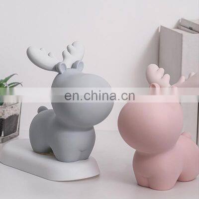 Creative cute resin fawn change piggy bank children's desk decoration ornaments