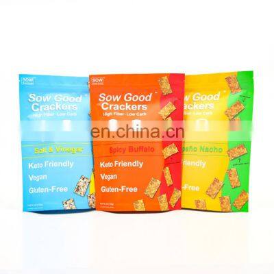 Custom printed doypack Snack food dry food  stand up Aluminum plastic packaging bags